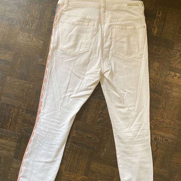 Pilcro High-Rise Skinny White Embellished Jeans 30 - Picture 3 of 3